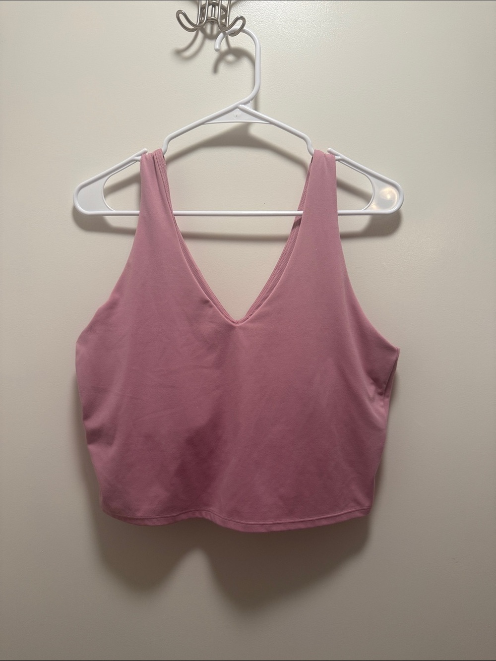 All In Motion Dusty Rose V-Neck Cropped Active Tank